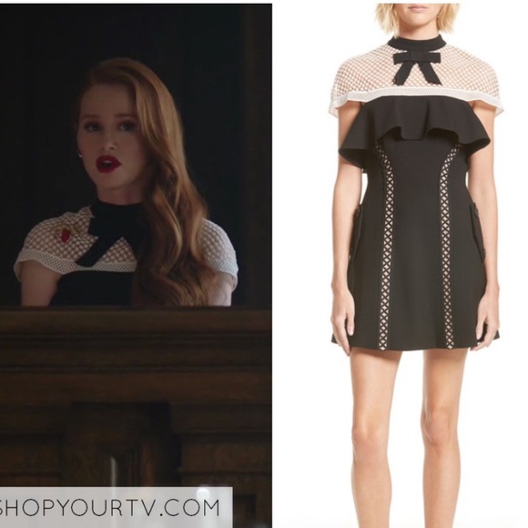 Self-Portrait caped sleeves minion dress - Picture 5 of 16